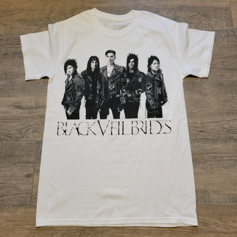 Black Veil Brides White Tour T-Shirt Men Size Small New